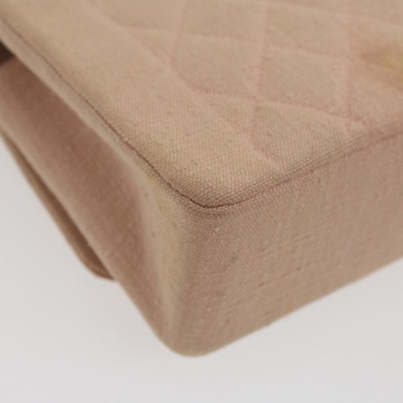 CHANEL Matelasse Turn Lock Chain Diana Shoulder Bag Canvas Pink CC Auth 29889AV