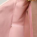 CHANEL Matelasse Turn Lock Chain Diana Shoulder Bag Canvas Pink CC Auth 29889AV-21