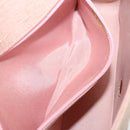 CHANEL Matelasse Turn Lock Chain Diana Shoulder Bag Canvas Pink CC Auth 29889AV-25