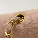 CHANEL Matelasse Turn Lock Chain Diana Shoulder Bag Canvas Pink CC Auth 29889AV-8