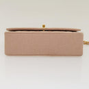 CHANEL Matelasse Turn Lock Chain Diana Shoulder Bag Canvas Pink CC Auth 29889AV-5