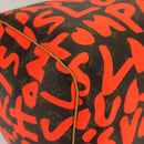 LOUIS VUITTON Monogram Graffiti Keepall 50 Boston Bag Orange M93699 Auth 29908SV-16