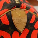 LOUIS VUITTON Monogram Graffiti Keepall 50 Boston Bag Orange M93699 Auth 29908SV-19
