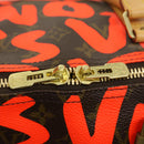 LOUIS VUITTON Monogram Graffiti Keepall 50 Boston Bag Orange M93699 Auth 29908SV-9
