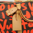 LOUIS VUITTON Monogram Graffiti Keepall 50 Boston Bag Orange M93699 Auth 29908SV-21