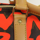 LOUIS VUITTON Monogram Graffiti Keepall 50 Boston Bag Orange M93699 Auth 29908SV-23