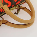 LOUIS VUITTON Monogram Graffiti Keepall 50 Boston Bag Orange M93699 Auth 29908SV-7