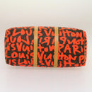 LOUIS VUITTON Monogram Graffiti Keepall 50 Boston Bag Orange M93699 Auth 29908SV-5