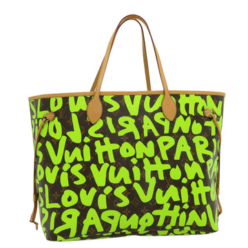 LOUIS VUITTON Monogram Graffiti Neverfull GM Tote Bag Vert M93703 LV Auth 29943SM