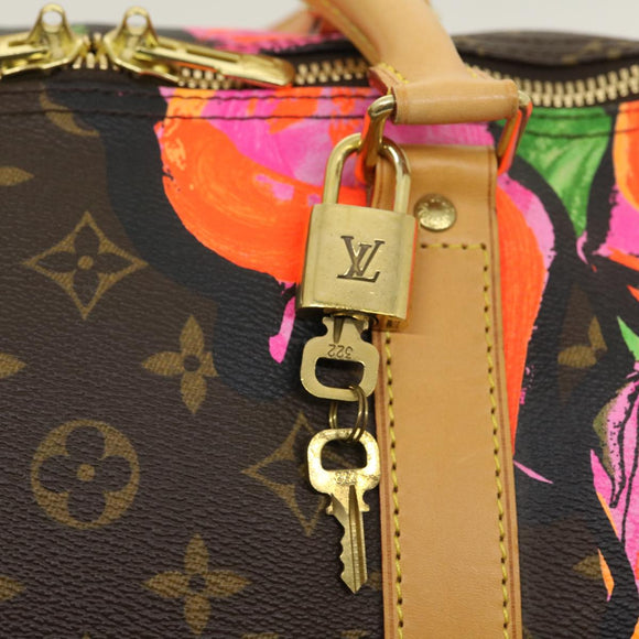 LOUIS VUITTON Monogram Rose Keepall 50 Boston Bag M48605 LV Auth 29944SV
