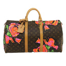 LOUIS VUITTON Monogram Rose Keepall 50 Boston Bag M48605 LV Auth 29944SV-13