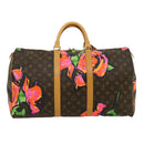 LOUIS VUITTON Monogram Rose Keepall 50 Boston Bag M48605 LV Auth 29944SV-2