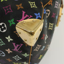 LOUIS VUITTON Monogram Multicolor Keepall 45 Boston Bag Black M92640 Auth 29945SM-8