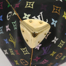 LOUIS VUITTON Monogram Multicolor Keepall 45 Boston Bag Black M92640 Auth 29945SM-15