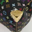 LOUIS VUITTON Monogram Multicolor Keepall 45 Boston Bag Black M92640 Auth 29945SM-16