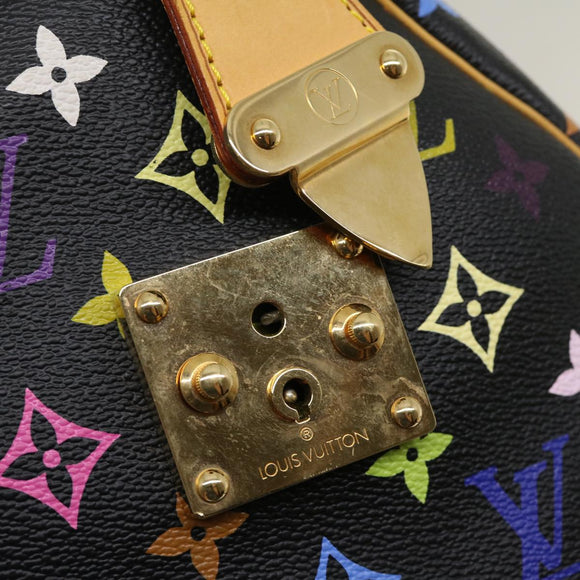 LOUIS VUITTON Monogram Multicolor Keepall 45 Boston Bag Black M92640 Auth 29945SM