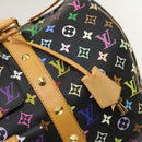 LOUIS VUITTON Monogram Multicolor Keepall 45 Boston Bag Black M92640 Auth 29945SM-21