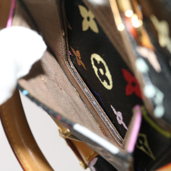 LOUIS VUITTON Monogram Multicolor Keepall 45 Boston Bag Black M92640 Auth 29945SM