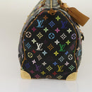 LOUIS VUITTON Monogram Multicolor Keepall 45 Boston Bag Black M92640 Auth 29945SM-4