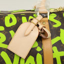 LOUIS VUITTON Monogram graffiti Keepall 50 Boston Bag Vert M93700 Auth 29946SV-21