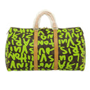 LOUIS VUITTON Monogram graffiti Keepall 50 Boston Bag Vert M93700 Auth 29946SV-2