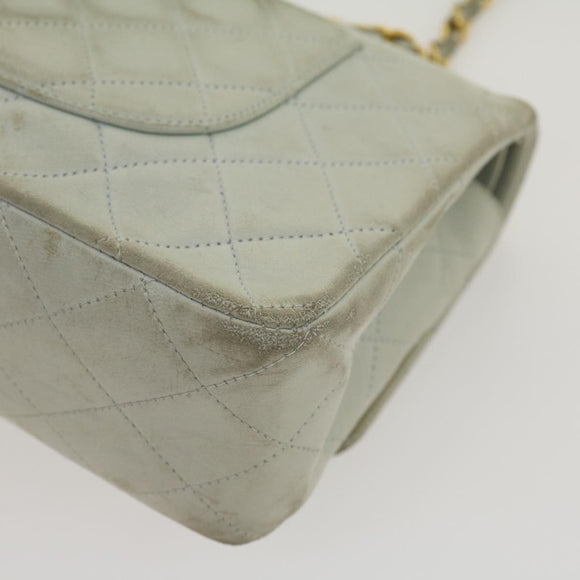 CHANEL Classic Matelasse 25 Double Chain Flap Shoulder Bag Lamb Skin Auth 29961V