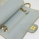 CHANEL Classic Matelasse 25 Double Chain Flap Shoulder Bag Lamb Skin Auth 29961V-9