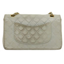 CHANEL Classic Matelasse 25 Double Chain Flap Shoulder Bag Lamb Skin Auth 29961V-2