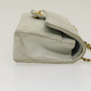 CHANEL Classic Matelasse 25 Double Chain Flap Shoulder Bag Lamb Skin Auth 29961V-4