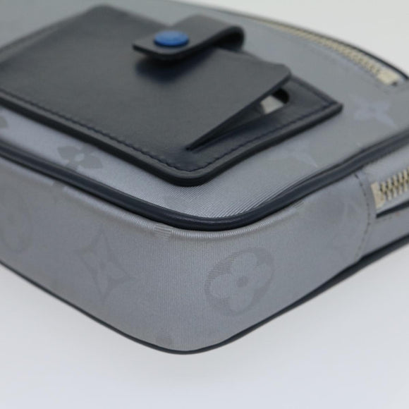 LOUIS VUITTON Monogram satellite alpha Clutch Bag Silver M44171 LV Auth 29977A