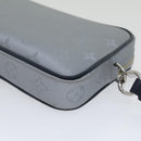 LOUIS VUITTON Monogram satellite alpha Clutch Bag Silver M44171 LV Auth 29977A-16