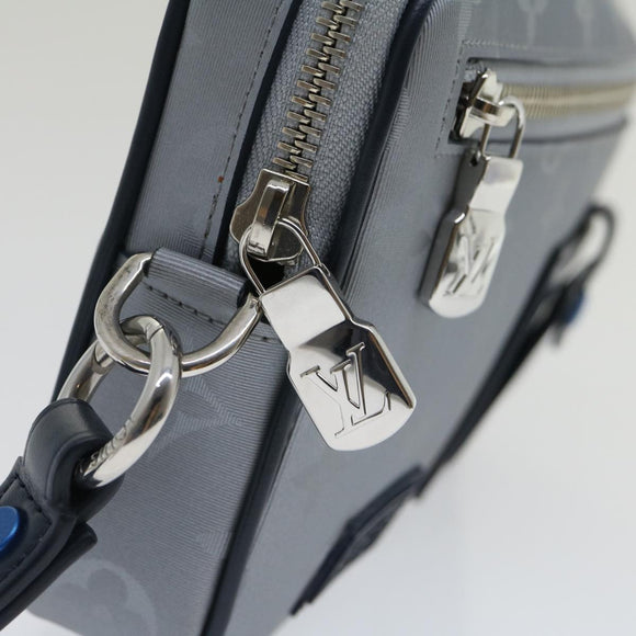 LOUIS VUITTON Monogram satellite alpha Clutch Bag Silver M44171 LV Auth 29977A