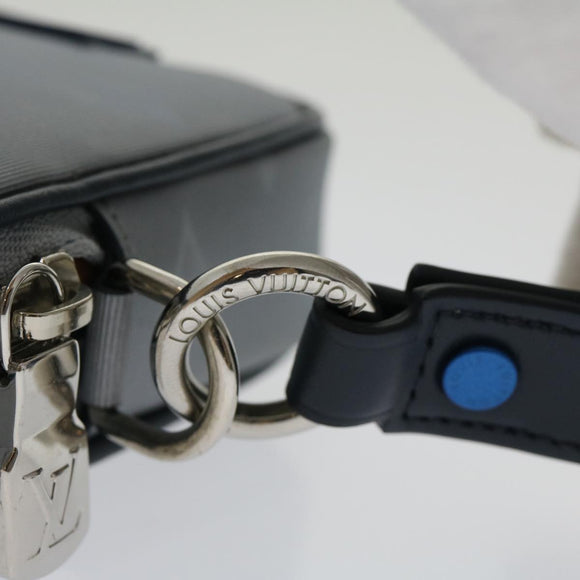 LOUIS VUITTON Monogram satellite alpha Clutch Bag Silver M44171 LV Auth 29977A