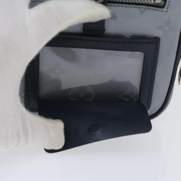 LOUIS VUITTON Monogram satellite alpha Clutch Bag Silver M44171 LV Auth 29977A