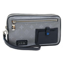 LOUIS VUITTON Monogram satellite alpha Clutch Bag Silver M44171 LV Auth 29977SAV-1