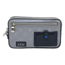 LOUIS VUITTON Monogram satellite alpha Clutch Bag Silver M44171 LV Auth 29977A-13
