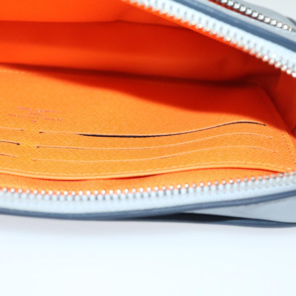 LOUIS VUITTON Monogram satellite alpha Clutch Bag Silver M44171 LV Auth 29977A