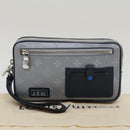 LOUIS VUITTON Monogram satellite alpha Clutch Bag Silver M44171 LV Auth 29977A-12