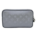 LOUIS VUITTON Monogram satellite alpha Clutch Bag Silver M44171 LV Auth 29977SAV-2