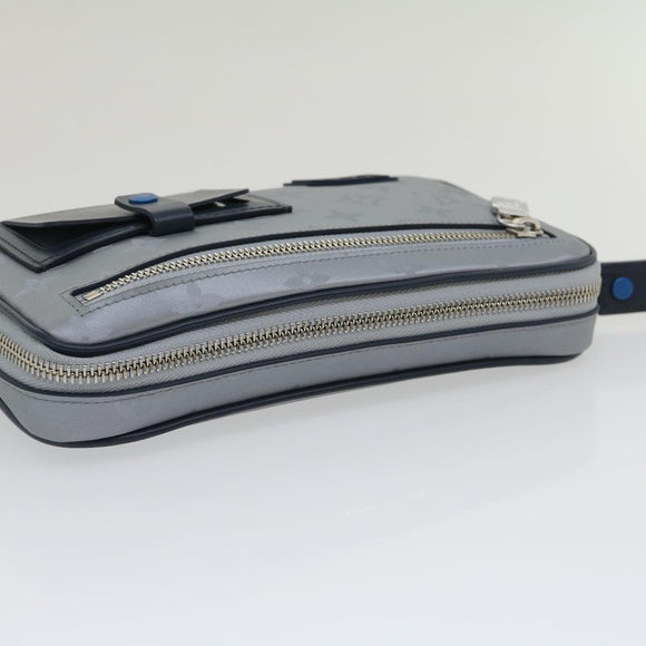 LOUIS VUITTON Monogram satellite alpha Clutch Bag Silver M44171 LV Auth 29977A