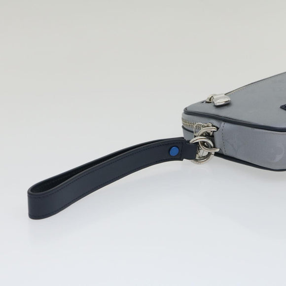 LOUIS VUITTON Monogram satellite alpha Clutch Bag Silver M44171 LV Auth 29977A