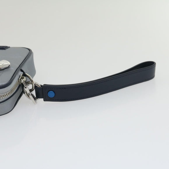 LOUIS VUITTON Monogram satellite alpha Clutch Bag Silver M44171 LV Auth 29977A