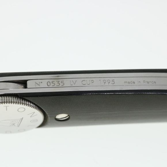 LOUIS VUITTON LV CUP Black Linen Micarta Surcouf Sea Knife M80023 LV Auth 30150A