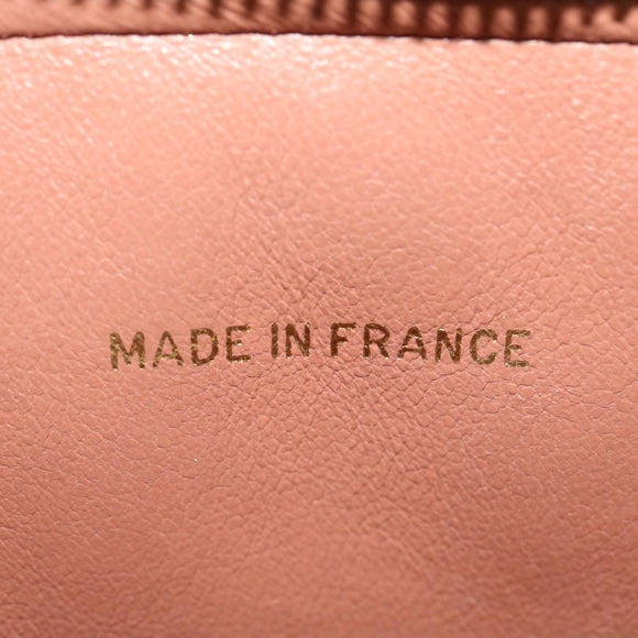 CHANEL Diana Turn Lock Chain Schoudertas Linnen Franjes Roze CC Auth 30153A