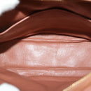 CHANEL Diana Turn Lock Chain Schoudertas Linnen Franjes Roze CC Auth 30153A-10