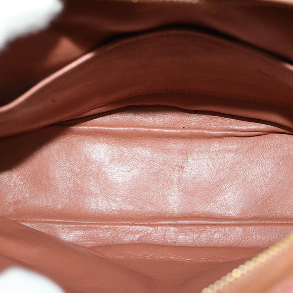 CHANEL Diana Turn Lock Chain Schoudertas Linnen Franjes Roze CC Auth 30153A