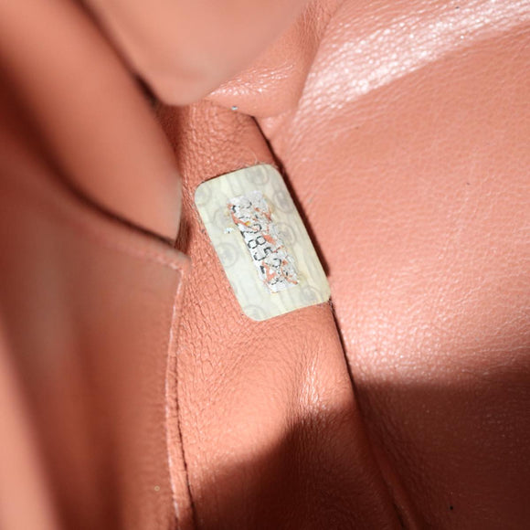 CHANEL Diana Turn Lock Chain Schoudertas Linnen Franjes Roze CC Auth 30153A