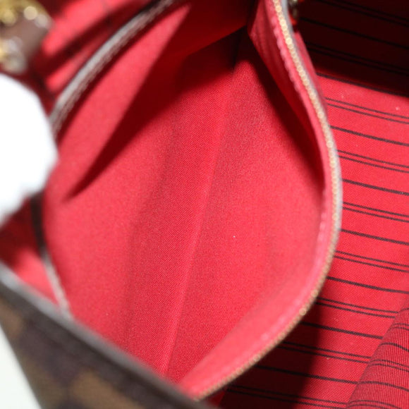 LOUIS VUITTON Damier Ebene Delightful PM Shoulder Bag N41459 LV Auth 30487
