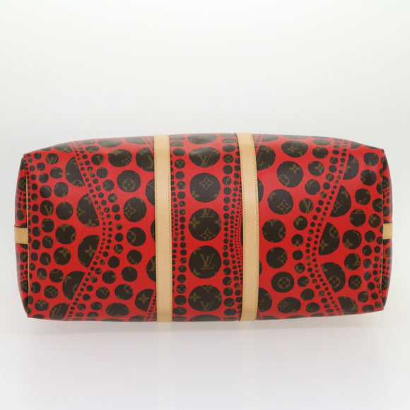 LOUIS VUITTON Monogram Yayoi Kusama Keepall Bandouliere55 Bag M40695 Auth 30515SV