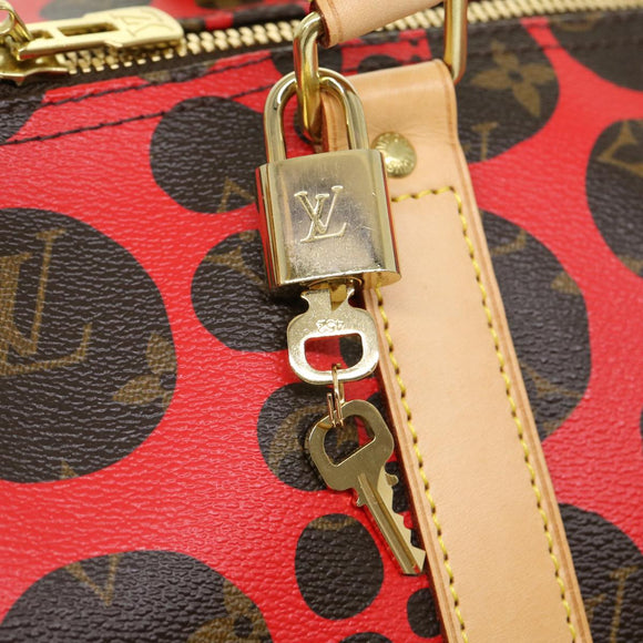 LOUIS VUITTON Monogram Yayoi Kusama Keepall Bandouliere55 Bag M40695 Auth 30515SV